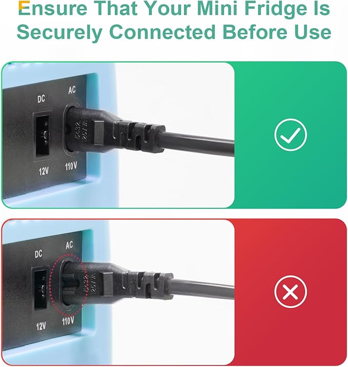 CROWNFUL Mini Fridge, 4 Liter/6 Can Portable Cooler and Warmer Personal Fridge for Skin Care, Cosmetics, Food,Great for Bedroom, Office, Car, Dorm, ETL Listed (Blue)