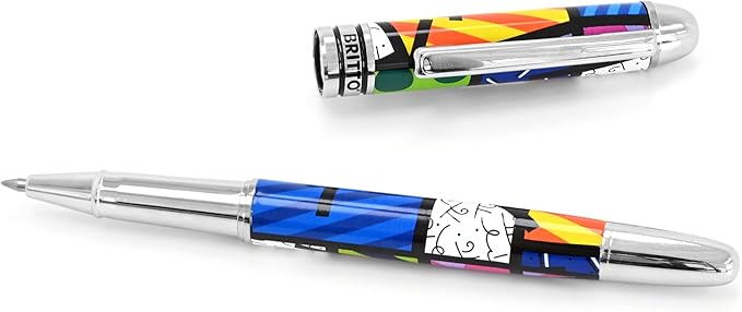 Britto Premium Rollerball Pen - Extra Fine Point with 0.5mm Premium-Grade Refillable Liquid Black Ink, Smooth Precision Writing & Quick Drying Pen for Journaling (Japanese, Colorful Landscape)