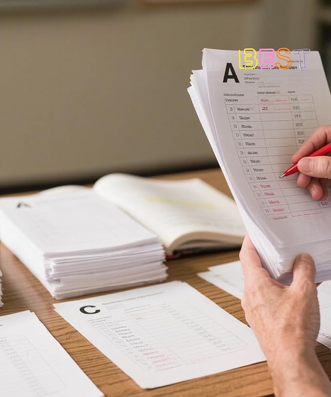 52 Pcs Stainless Steel Paper Clips - Alphabet Letter Clips for Office & School with Storage Box Assorted Color (Teachers' Themes)