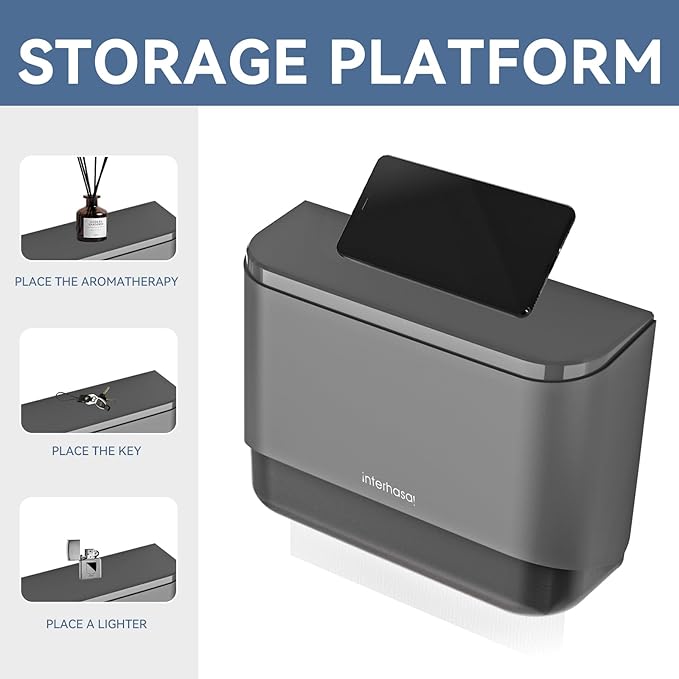 Commercial Paper Towel Dispenser Wall Mount Adhesive Multifold Trifold cFold Folded Paper Hand Towel Dispenser for Bathroom 10.7" L x 3.7" W x 8" H