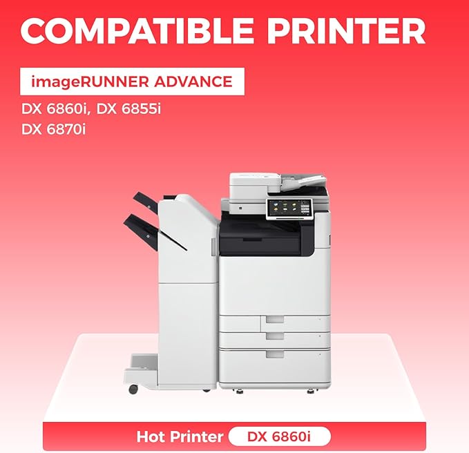 GPR-63 GPR63 Black Toner Cartridge 1-Pack with chip High Yield Replacement for Canon GPR-63 4766C003AA Compatible with ImageRUNNER Advance DX 6855i 6860 6860i 6870 6870i Printer Ink Copier All-in-One