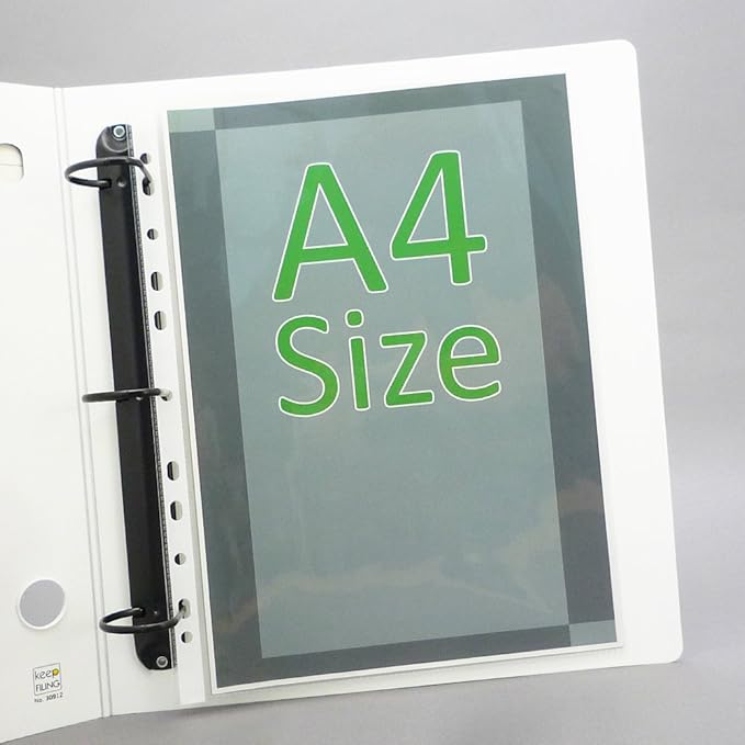 A4 Sheet Protectors, Top Load, Heavyweight, Pre-Punched 11 Holes, Glass Clear, Acid Free, 100 per Box