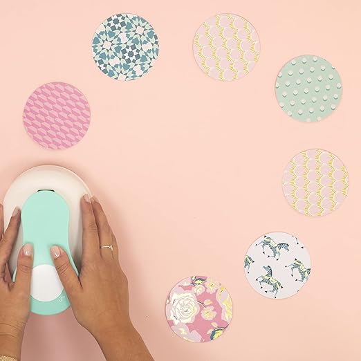 Craftelier - 3 Inch Circle Punch with Lever Press | Shape Hole Puncher for Paper Crafts | Round Hole Punch to Create Scrapbooks, DIY Cards & Journals | Mini Hole Punch for Paper & Cardstock.