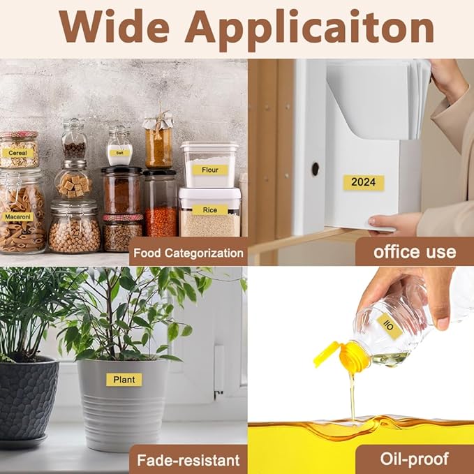 Hehua 18mm 0.7 Black on Gold Laminated Tape Compatible for Brother Label Maker Tape TZe-841 TZe841 TZ-841 TZ841 for P Touch PT D400 D450 D600 D610 P710BT, 3/4'' x 26.2ft, 3 Pack