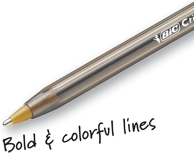 BIC Cristal Xtra Bold Ballpoint Pen, Bold Point (1.6mm) For Vivid And Dramatic Lines, Blue, 24-Count
