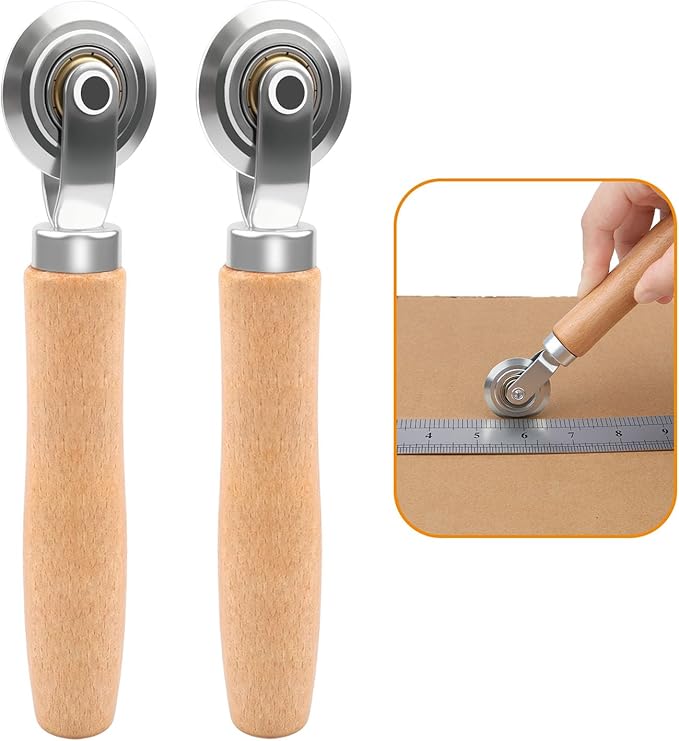 Box Resizer Tool, Thin Cardboard Scoring Tool, Apply to Scoring Board for Card Making, Corrugated Paper and Metal Sheets(2 Pcs,0.5mm,1.2mm)