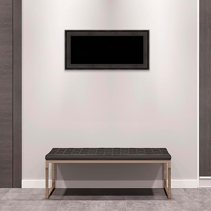 Amanti Art Black Cork Board for Wall, 16x34 Vision Board with Black Wood Frame, Medium Corkboard Office Decor for Home Organization, Casual Corkboard Pinboard to Display Items for Home Organization