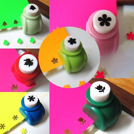 12pcs Craft Hole Punch Shapes Set,Small Paper Puncher for Kids,Single Crafting Scrapbook Punches,Star,Butterfly,Leaf,Christmas Tree.Heart,Tag stamp Cards Mini Cutter Nail Arts crafts Punchers Supplies