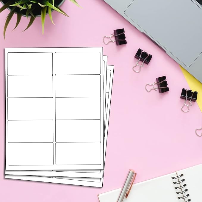 BESTEASY 10-UP Address Labels,/Address Mailing Labels 500 Sheets Shipping Sticker Labels Compatible Laser/Ink Jet Shipping Labels(5000 Labels)