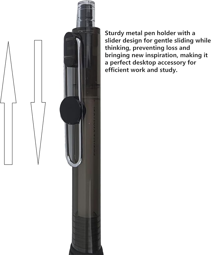 Fengtaiyuan Black Ink, 0.7mm, Retractable Gel Ink Rollerball Pens, Fine Point, Comfortable Grip, Easy Hold, Writting Smooth, 12 Pack (BlackZS07P12)