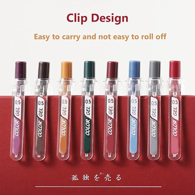 0.5mm Bible Journal Pens No Bleed Through, 8 Color Fine Tip Markers for Bible Study, Bullet Journaling, Drawing，Quick Dry School Supplies (8 retro colors)