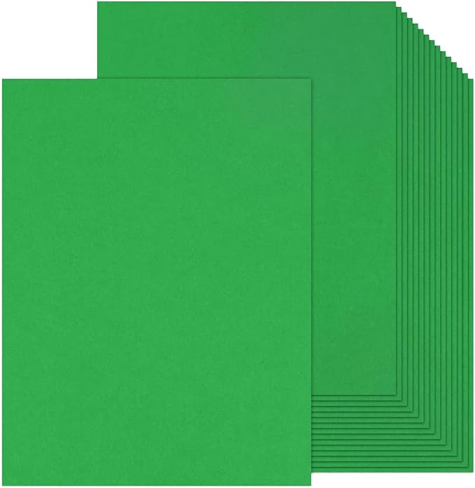 100 Sheets Green Cardstock 8.5 x 11, Goefun 80lb Green Card Stock Thick Printer Paper for Christmas Cards Making, Invitations and Craft