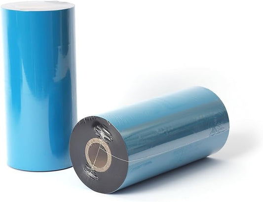 6.5'' x 1476' Premium Resin Enhanced Wax Ribbon, 165mm x 450m Black Thermal Transfer Ribbon, Barcode Thermal Label Printer Ribbon, CSO-Ink Outside, 1'' Core for Zebra, TSC, GoDex, Citizen (1 Roll)