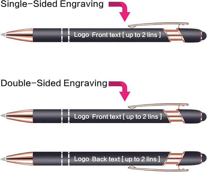 Bulk Custom Personalized Pens with Name & Logo Printing Perfect for Business, Graduation Gifts & Party Events 12 to 1008 Pieces Pack Ballpoint Pens