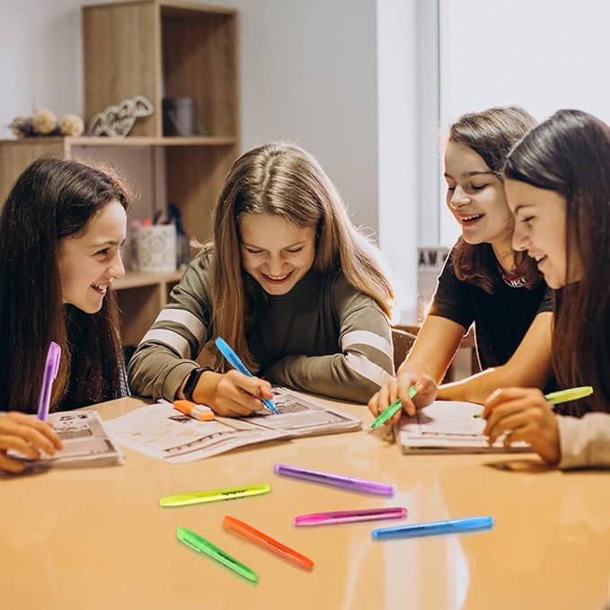 270 Pcs Highlighters Assorted Colors, Chisel Tip Multicolor Highlighter Marker Set, Quick-Drying Pen Highlighter for Classroom School Home Office (270Pcs, 6 Colors)