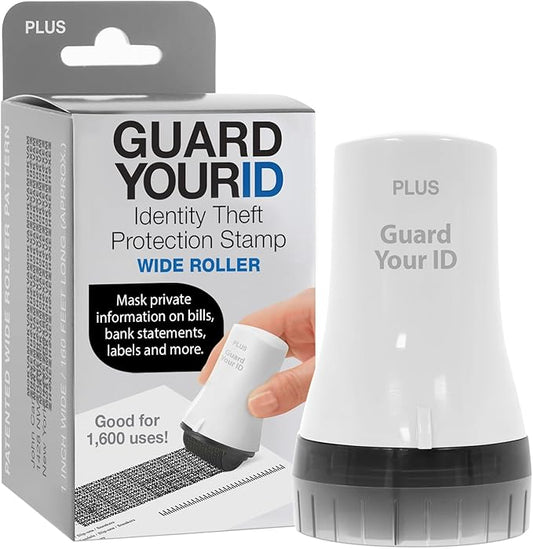 Guard Your ID Wide Advanced Roller 2.0 Identity Theft Prevention Security Stamp White