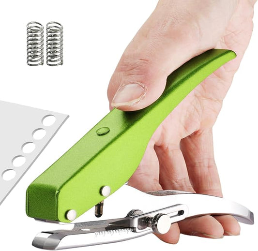 Hole Punch, Heavy Duty Hole Puncher Single Hole Punch Handheld Paper Punch Hole Puncher Single Small Hole Punch One Hole Punch for Paper Crafts Cards Tags Scrapbook- 5/16 inch-8mm