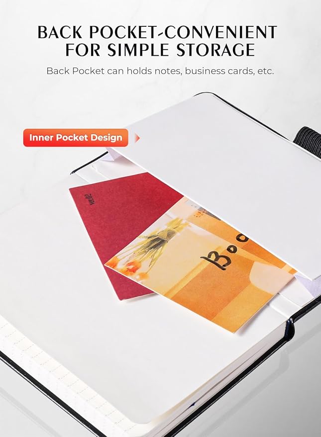 AISBUGUR Pocket Notebook, Small Notebook, 2-Pack Total 320 Pages,3.7" x 5.7" Pocket Notebook (8 Pack, 8 Pack Black)