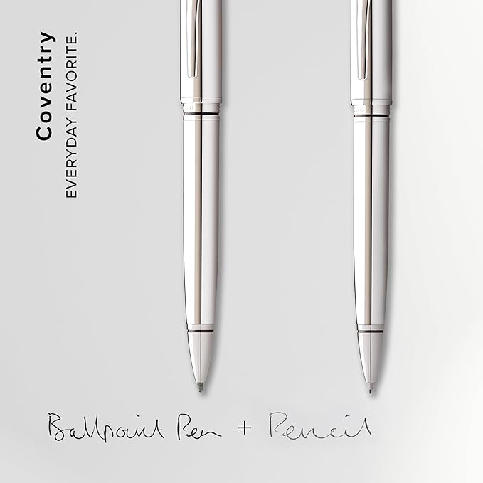 Cross Coventry Polished Chrome Pen and Pencil Gift Set