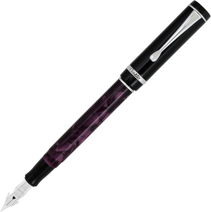 Conklin Duragraph Fountain Pen Purple Nights - Flex Nib, Dynamic Writing Tool with Rich Purple Finish