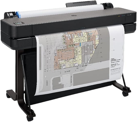 HP DesignJet T630 Large Format 36-inch Plotter Printer, with Auto Sheet Feeder, Media Bin & Stand (5HB11D) - New Model