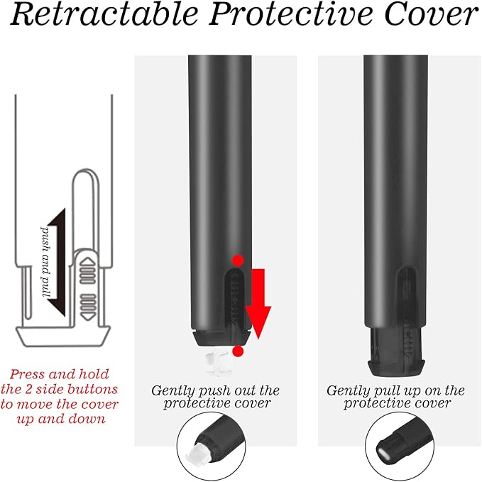 BESARME 12 Pieces Correction Tape Pen, Push Pull Protective, Easy to Use Applicator for Instant School Office Supplies, 1/5 X 236 Inch