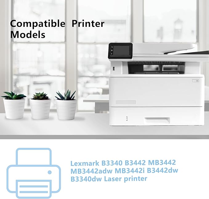 High Yield B341H00 Black Toner Cartridge Compatible with Lexmark B341H00 Toner Cartridge for B341H00 B3340 B3442 MB3442 Laser Printer (3,000 Pages)