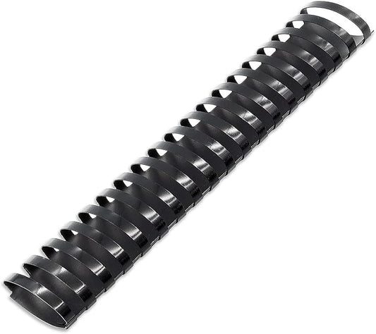 Binditek 50 Pack Plastic Binding Comb Spines, 1-1/2 Inch Diameter, 310 Sheet Capacity, 19 Ring, for Letter Size, Black, for Students and Coworkers