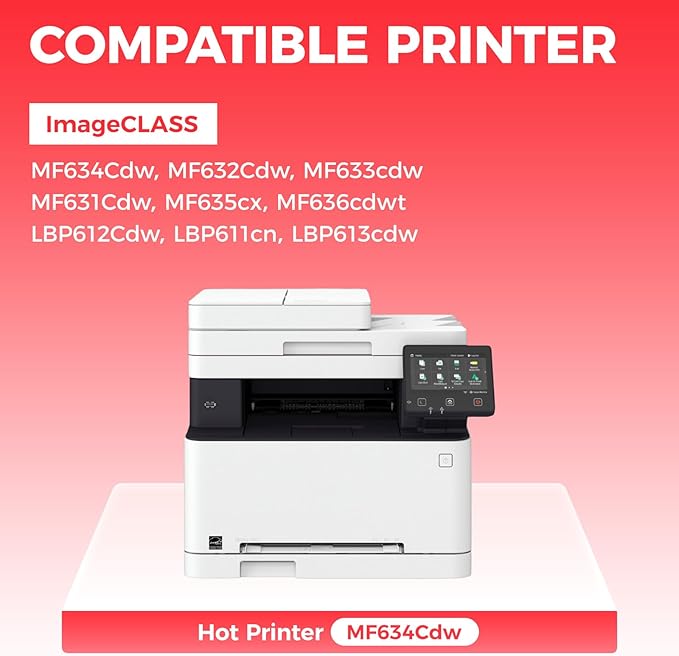 045 Toner Cartridge Set 4-Pack Replacement for Canon 045 CRG-045 045H Toner Compatible with Canon Color imageCLASS MF634Cdw MF632Cdw LBP612Cdw Printer Ink MF634 MF632 LBP612 Black Cyan Yellow Magenta