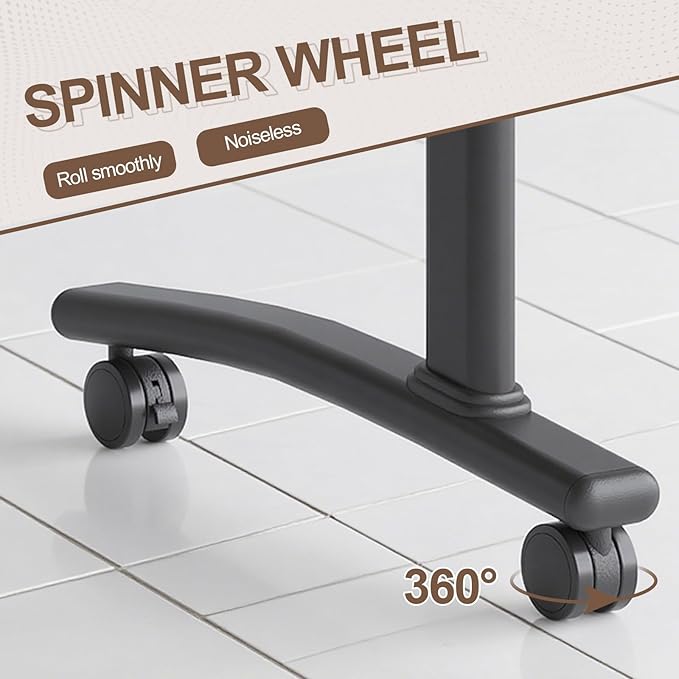 Folding Conference Room Table, Modern Conference Tables with Wheels, Large Rectangular Mobile Training Tables for Office Classroom, Foldable Modular Boardroom Seminar Table Walnut (8pack L47.2in)