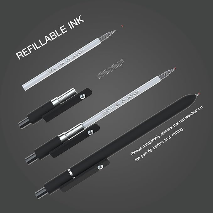 Gel Pens,0.5mm Fine Point Pens Smooth Writing japanese gel pens, High-End Series Black Ink cute gel pens for Journaling Note Taking, Office School Supplies (10 Pcs Black Ink- Black shaft pen)