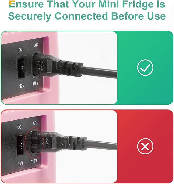 CROWNFUL Mini Fridge, 4 Liter/6 Can Portable Cooler and Warmer Personal Refrigerator for Skin Care, Cosmetics, Beverage, Food,Great for Bedroom, Office, Car, Dorm, ETL Listed (Pink)