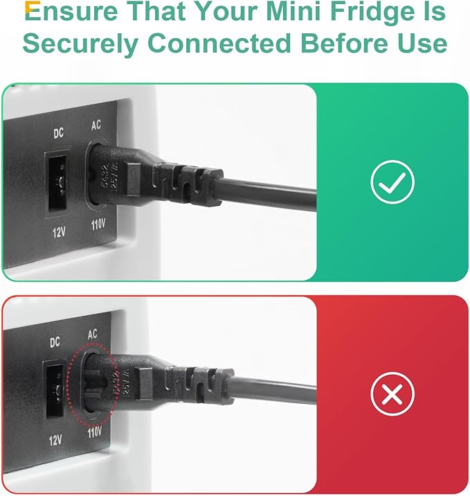 CROWNFUL Mini Fridge, 4 Liter/6 Can Portable Cooler and Warmer Personal Refrigerator for Skin Care, Cosmetics, Beverage, Food,Great for Bedroom, Office, Car, Dorm, ETL Listed (White)