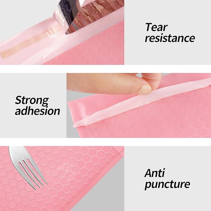 Bubble Mailers 8.5x11inch 40Pack Pink Bubble Mailers Self-Seal Padded Mailing Envelopes Bubble Opaque Padded Mailer for Small Businesses to Package and Mail Jewelry Cosmetics#2