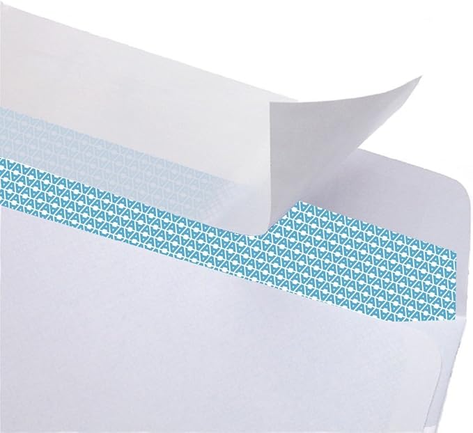 Aimoh 250#10 Single Left Window SELF Seal Security Envelopes - Super Strong Quick-Seal Self Sealing Closure, Security Tinted, Size 4-1/8 x 9-1/2 Inches, 24 LB - 250 Count (35210)