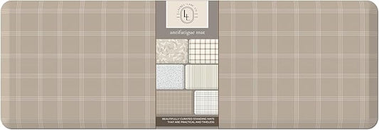 Anti Fatigue Mat by Laurel Lane Co. – Designer Anti Fatigue Mats for Kitchen Floor, Kitchen Mats for Floor, Desk Mat – Cushioned 0.75" Thick – Stain Resistant – Non-Skid Bottom – 20" x 60"