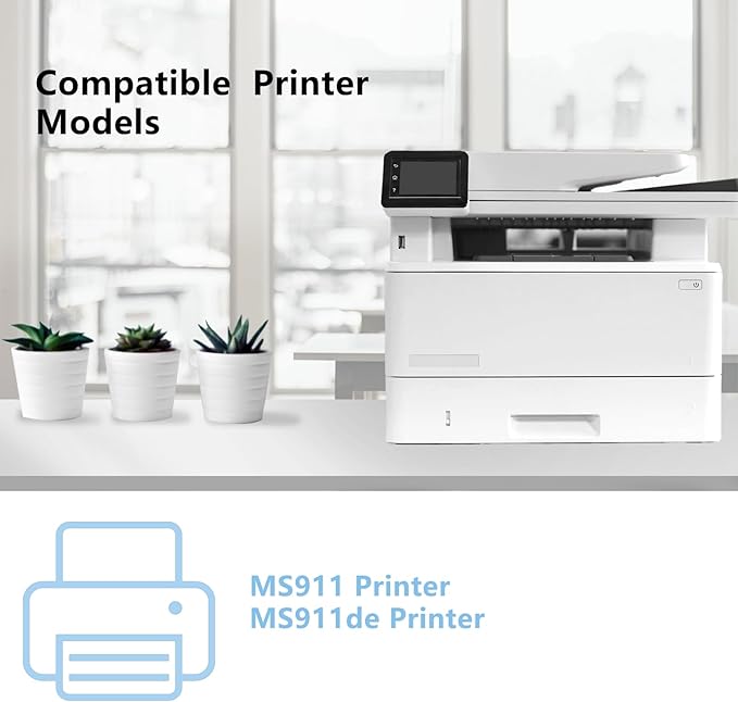 54G0H00 MS911 Black High Yield Toner Cartridges Compatible for Lexmark MS911 MX910de MX911de MX912de Printer (Black 32,500 Pages)