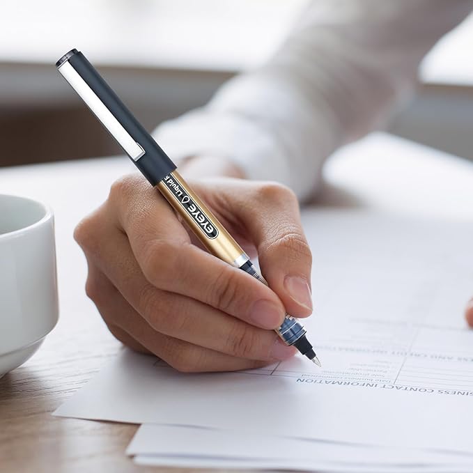 EYEYE Liquid Ink Rollerball Pens 12 Pack 0.7mm Medium Point 3 Color, Quick Dry Smooth Writing Pens for Journaling, Office, School & Note Taking Supplies