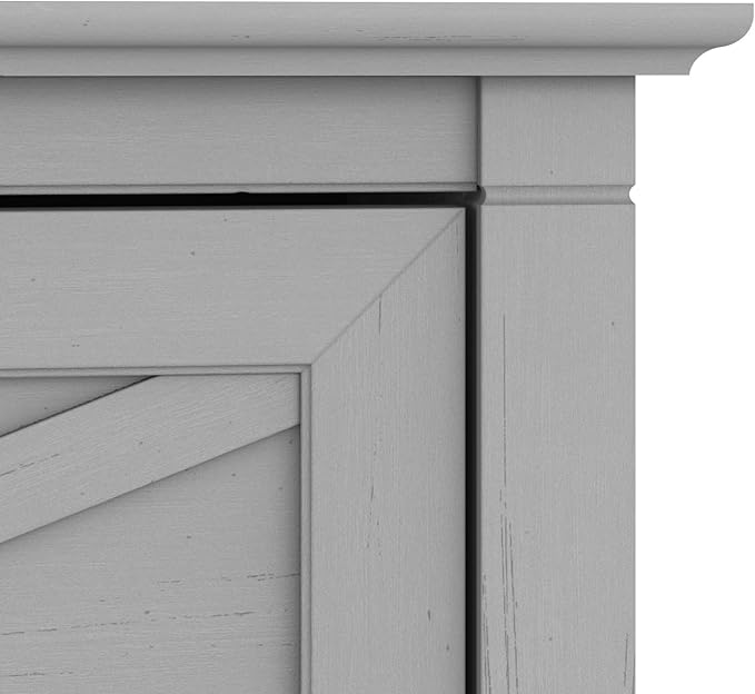 Bush Furniture Key West 2 Drawer Lateral File Cabinet in Cape Cod Gray | Document Storage for Home Office | Accent Chest with Drawers