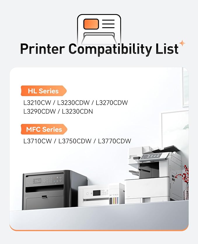 DR223CL DR-223CL Drum Unit Set 4-Pack High Yield Replacement Compatible for Brother DR-223CL Imaging Drum HL-L3210CW HL-L3270CDW MFC-L3770CDW HL-L3290CDW MFC-L3750CDW L3710CW L3230CDW L3230CDN Printer