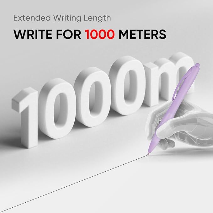 BallPoint Pens, 30 Pack (BLACK Ink),Bulk Pens, Purple Barrel,Click Pens for Office Home and School, Retractable Ballpoint Pens, Medium Point, 1.00MM (Purple)