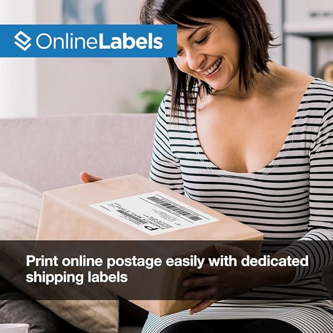 8.5 x 5.5 Half-Sheet Shipping Labels - Permanent, White Matte - for FBA, FedEx, UPS - Pack of 20 Labels, 10 Sheets - Inkjet/Laser Printers - Online Labels