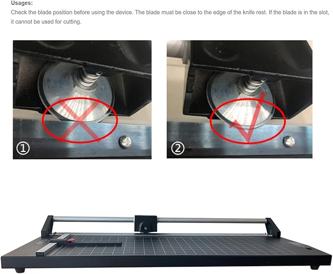 CALCA 24 Inch Precision Rotary Paper Cutter Paper Trimmer 24 inch Manual Sharp Photo Paper Trimmer and Cutters