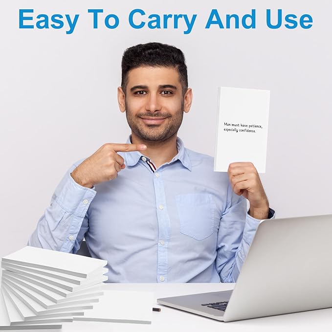 Fainne 3 x 5 Inch Paper Note Pads White Memo Pad Blank Writing Memo Scratch Paper for Waitress Waiter Book to Do Grocery List Small Notebook Restaurant Checkbook, White(90 Pack)