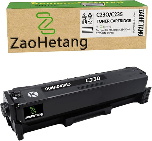 006R04383 Remanufactured C230 C235 Toner Cartridge Compatible for Xerox C235/DNI C230/DNI Color Multifunction Printer(Black)