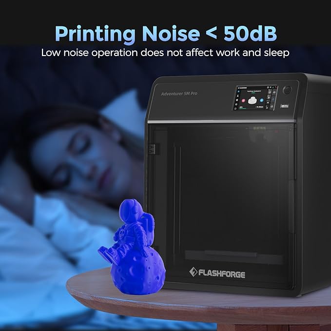 FLASHFORGE Adventurer 5M Pro 3D Printer, 600mm/s High-Speed, FDM 3D Printer Auto Leveling with 280°C Quick Detachable Nozzle, Core XY Structure, Dual Filtration System, Print Size 220x220x220mm