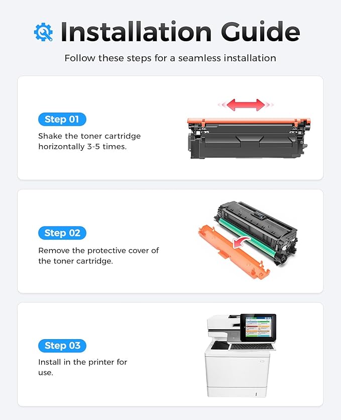 508X Toner Cartridge Set 4-Pack High Yield Replacement for HP 508X 508A CF360X CF361X CF362X CF363X Color Laserjet M552dn M553dh M553dn M553n M553x MFP M577dn M577f M577c M577z Printer Ink Black Copy