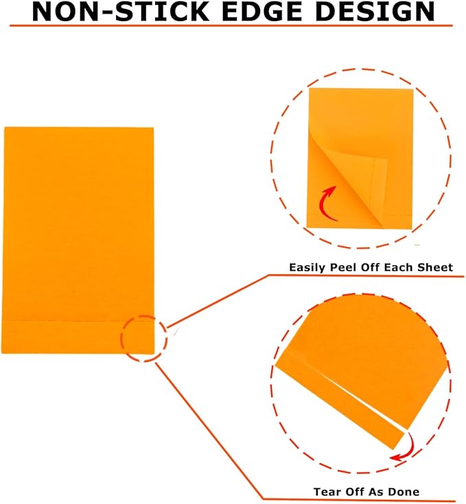 Full Adhesive Sticky Notes 3 x 2 in, Bright Colors, Colorful Small Sticky Notes Full Adhesive Back Self-Stick Note Pads for Office, School Supplies, 80 Sheets/Color, 5 Colors/Pack, 400 Sheets Total