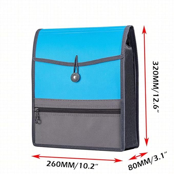 Expanding File Folder Document Organizer with Elastic Cord & Button Closure, 3.5" Expansion, Letter A4 Expandable File Folder with Zipper Closure for Home School Office Organization，4 Pack