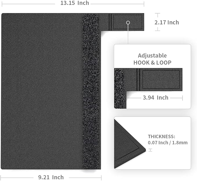 CZUR Assistive Cover 13.14-inch with Adjustable Hook&Loop Splash Resistant,PVC Material Cover for CZUR Book Scanner, Office&Home-Black